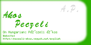 akos peczeli business card